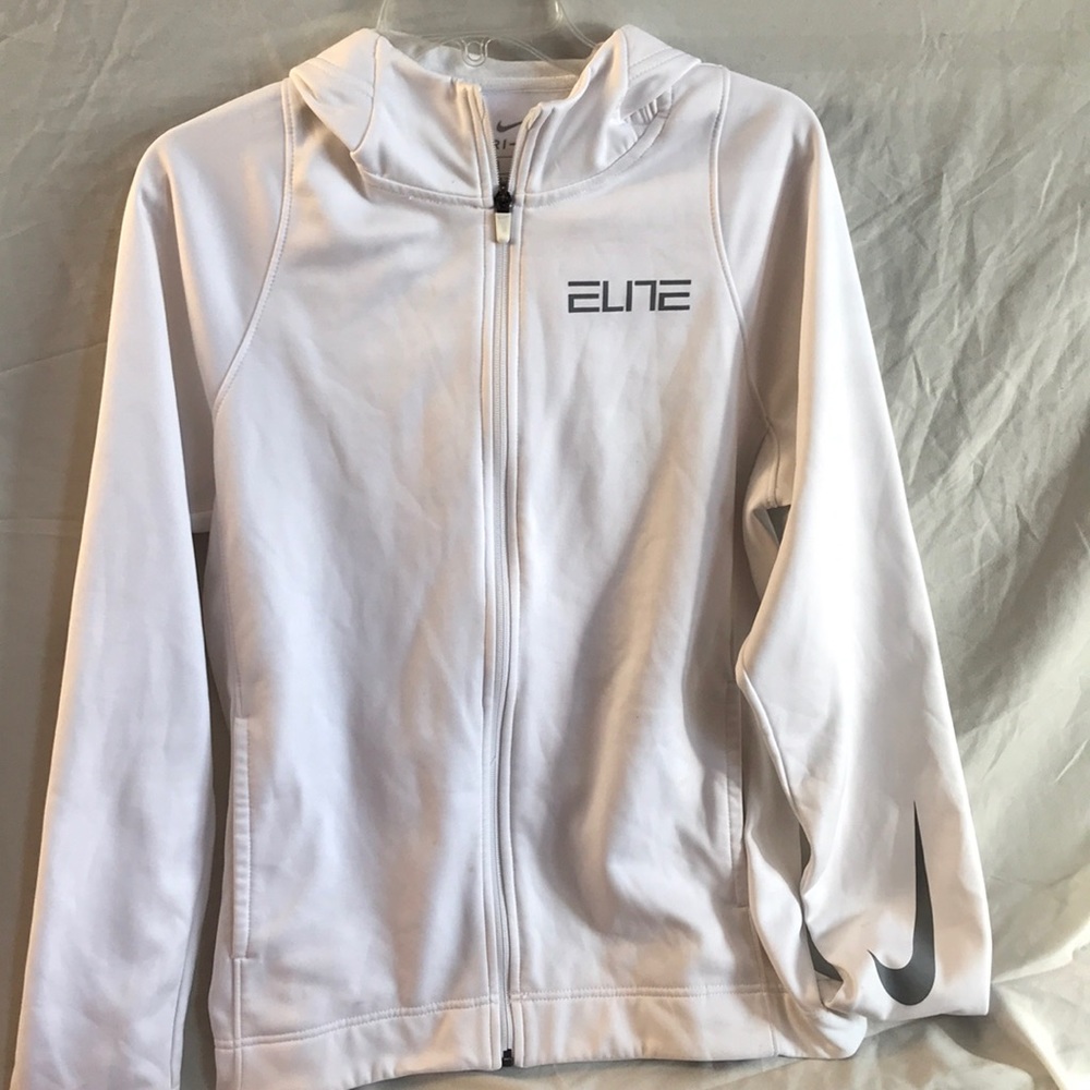 White Nike Elite Jacket